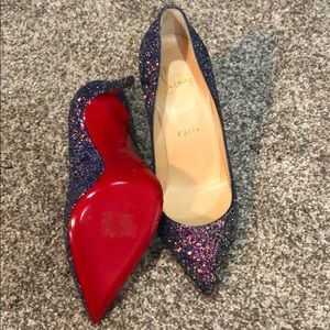 Christian Louboutin Glitter Heels-Dragonfly- 37